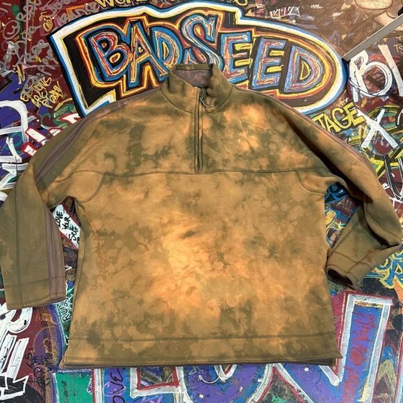 Saks Fifth Avenue In-House Reverse Tie Dye Half-Zip Pullover -  Size: XL - Picture 1 of 12